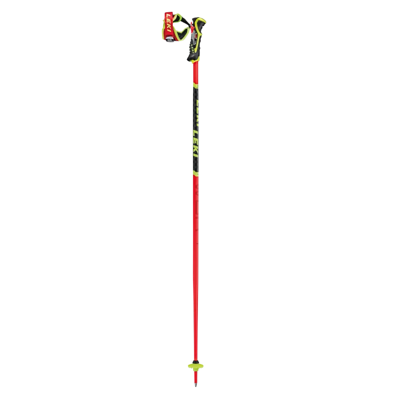 Lyžařské sjezdové hole Leki World cup racing TBS S 3D,flluorescent red/back/neonyellow 2020/21