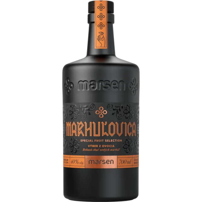 Marsen Marhuľovica Premium Edition 40% 0,7 l (čistá fľaša)