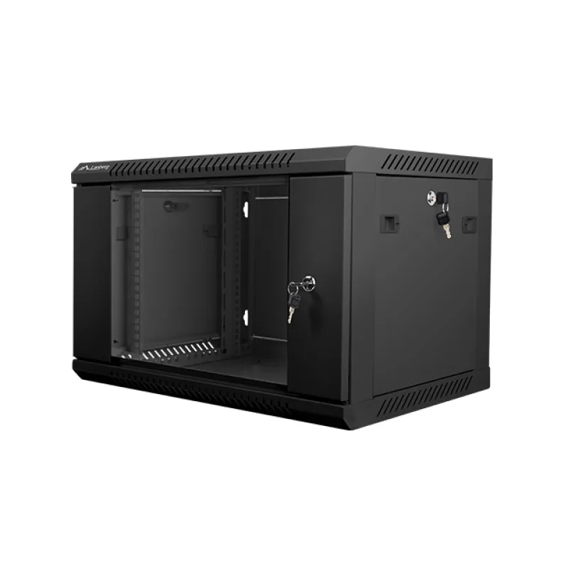Nástenný rack 19"" 6U 600X450mm čierny flat pack WF01-6406-10B