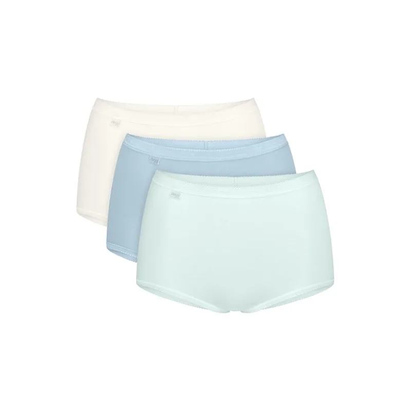 3pack nohavičiek SLOGGI Basic+ MAXI biele, svetlomodré 3XL