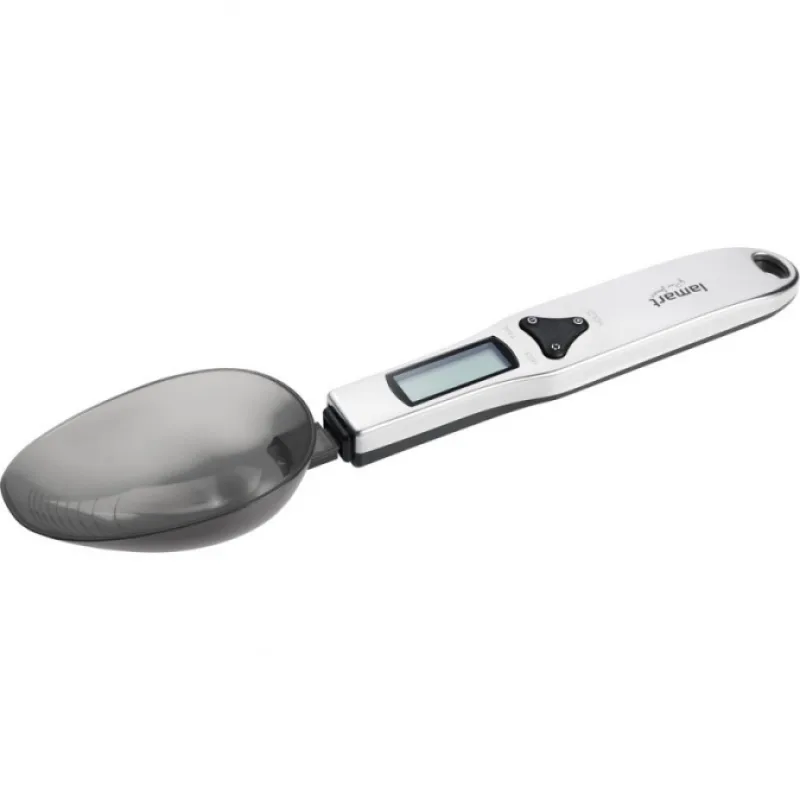 LAMART LT7034 SPOON nerezová kuchynská vážiaca lyžica s plastovou s miskou - presnosť 0,1g
