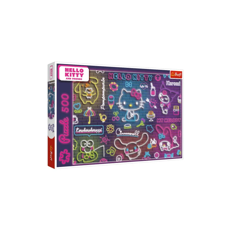 Trefl Puzzle Neon Hello Kitty 500 dielikov 48x34cm v krabici 40x27x4, 5cm
