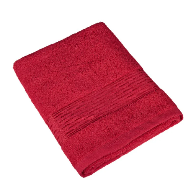 Bellatex Froté ručník kolekce Proužek, červená - 50x100 cm