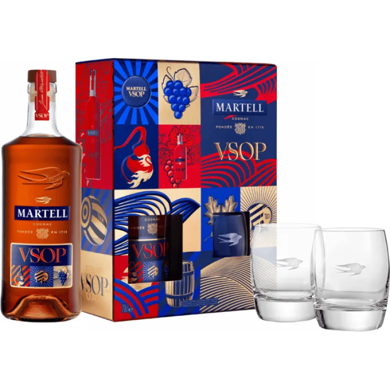 Martell VSOP 2024 + 2 poháre 40% 0,7l