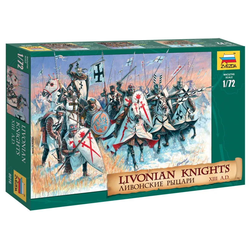 Zvezda Wargames (AoB) figúrky 8016 - Livónski rytieri XIII-XIV A. D. (1:72)
