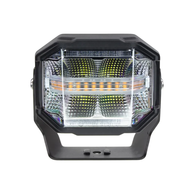 LED světlo obdélníkové bílé/oranžové/poziční, 80W, 150x115mm, ECE R65 wl-464wo