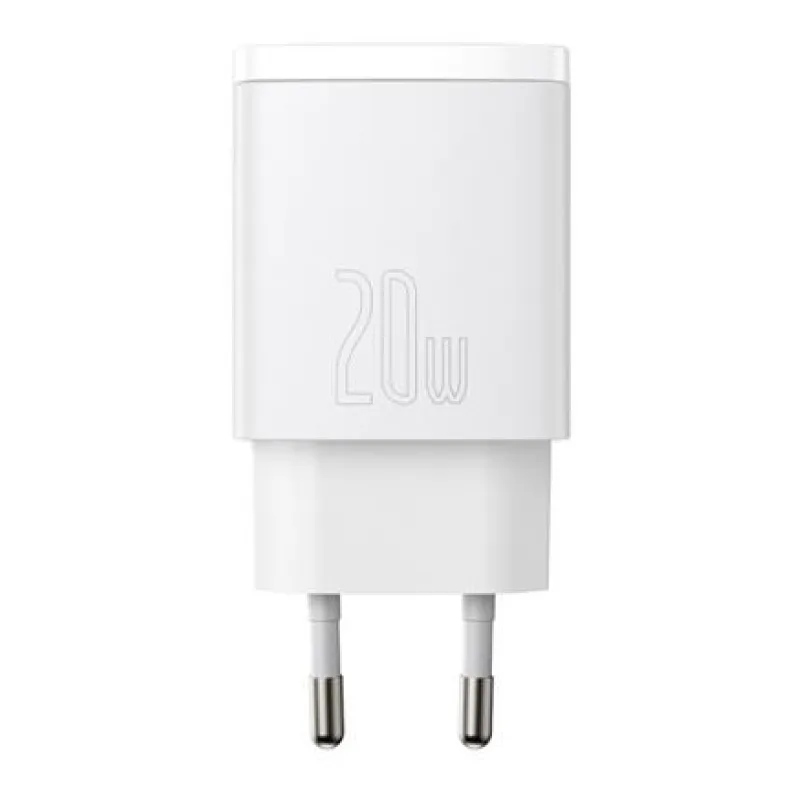 NONAME Baseus CCXJ-B02 Compact Quick Nabíječka USB/USB-C 20W White 6953156207240