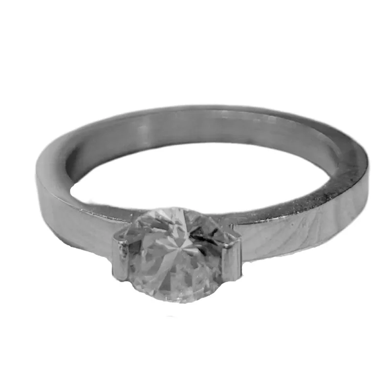 BK 6758A - Prsteň z chirurgickej ocele s kameňom 56 mm