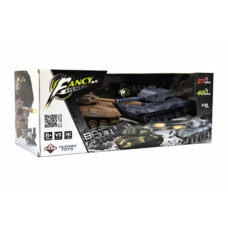 RC Tanky, Sada dvou tanků 27 MHz a 40 MHz se světlem a zvukem, 50x20x23cm
