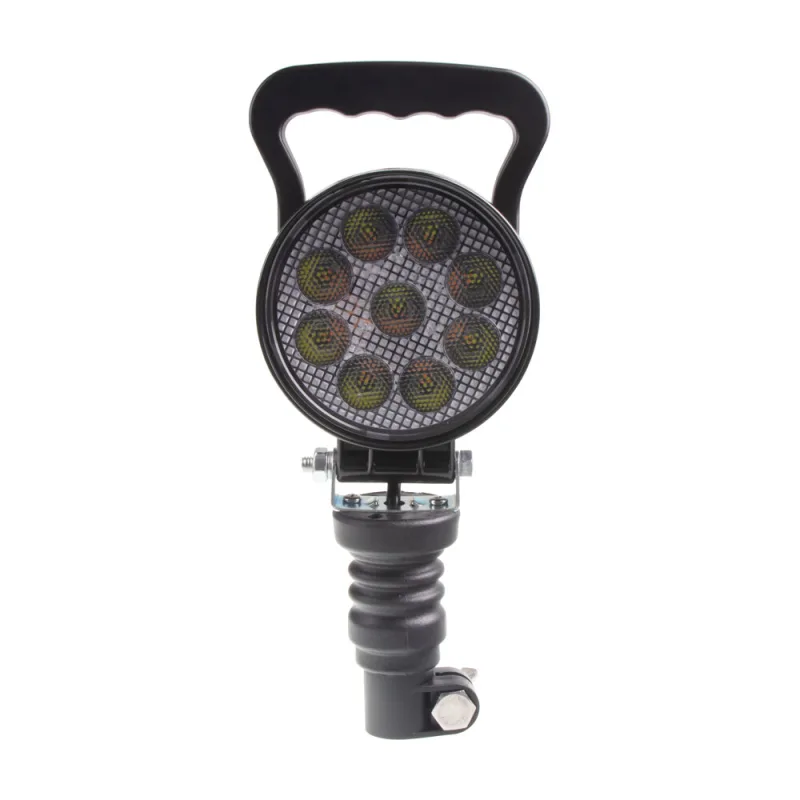 LED světlo kulaté, bílé/oranžové, 9x3W/9x1W, ø114mm, na hrot, ECE R10 wl-728woh