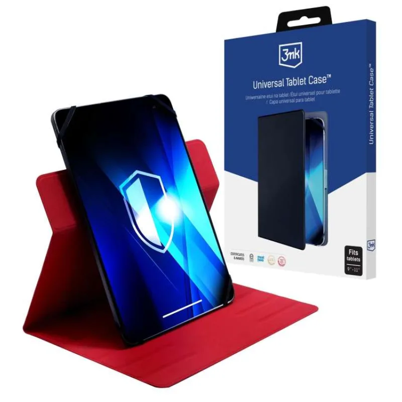 3mk ochranné pouzdro Universal Tablet Case pro tablety 9-11", Red (5903108598569)