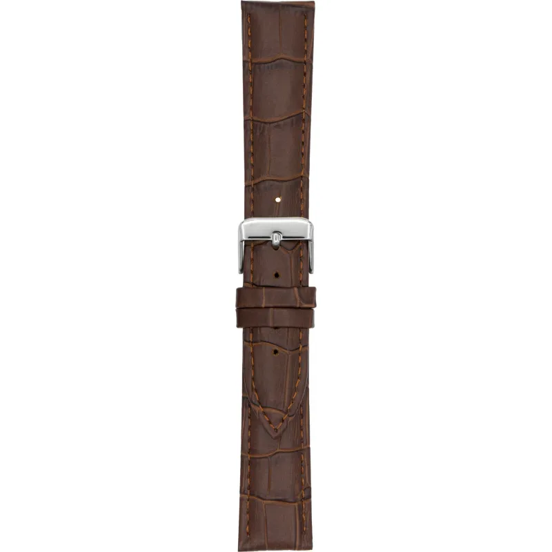 Predĺžený kožený remienok na hodinky 12 mm hnedý A-NIS AK1306.02-XL-12
