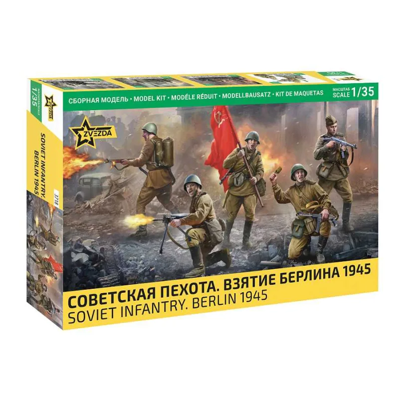 Zvezda Model Kit figúrky 3718 - Soviet Infantry Berlin 1945 (1:35)