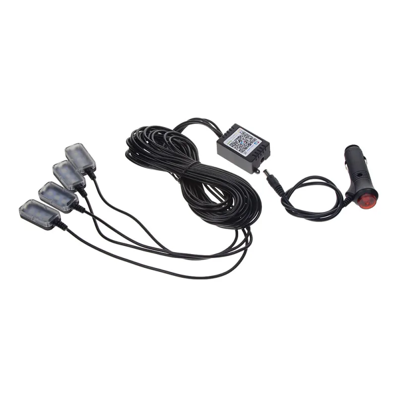 LED podsvětlení vnitřní RGB 12V, bluetooth, 4x LED modul 95rgb-set11