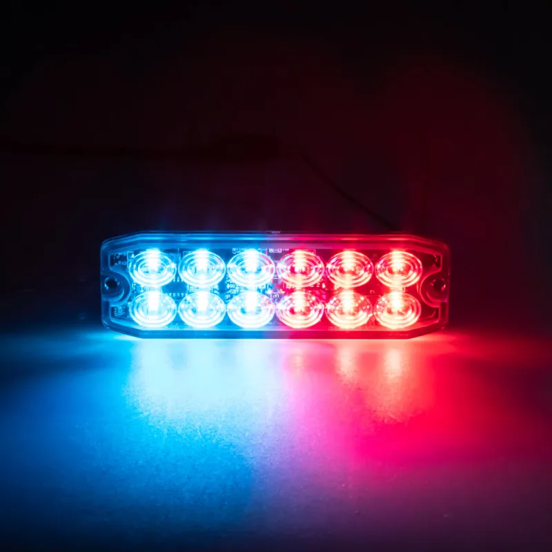 PROFI SLIM výstražné LED světlo vnější, modro-červené, 12-24V CH-078dual