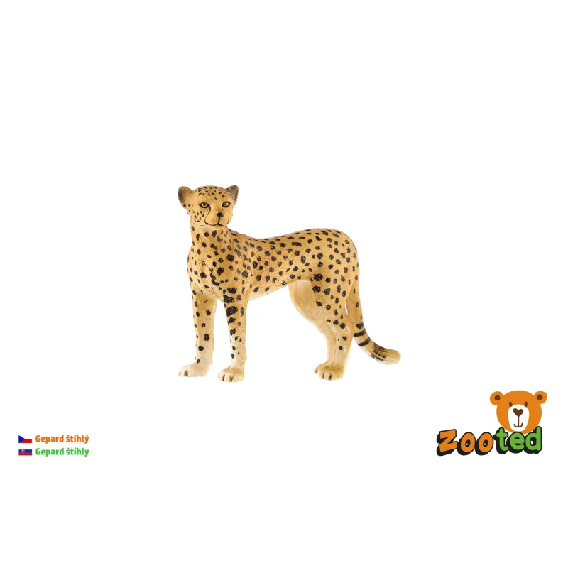 ZOOted Gepard štíhly zooted plast 8cm v sáčku