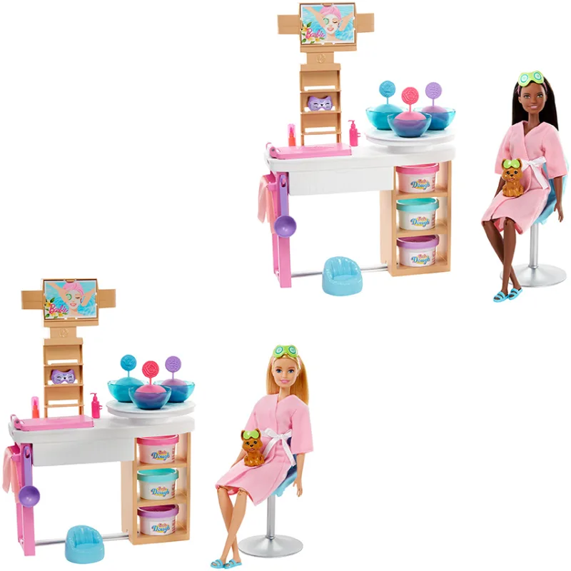 Mattel Barbie kozmetický salón hrací set s bielou