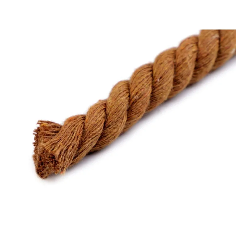 Bavlnená šnúra na výrobu macrame dúhy Ø12 mm - hnedá