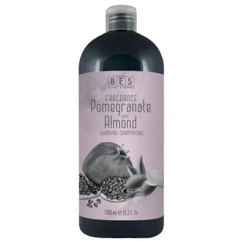 BES Fragrance Pomegranate And Almond Shampoo 1000ml - šampón s vôňou granátového jablka a mandle