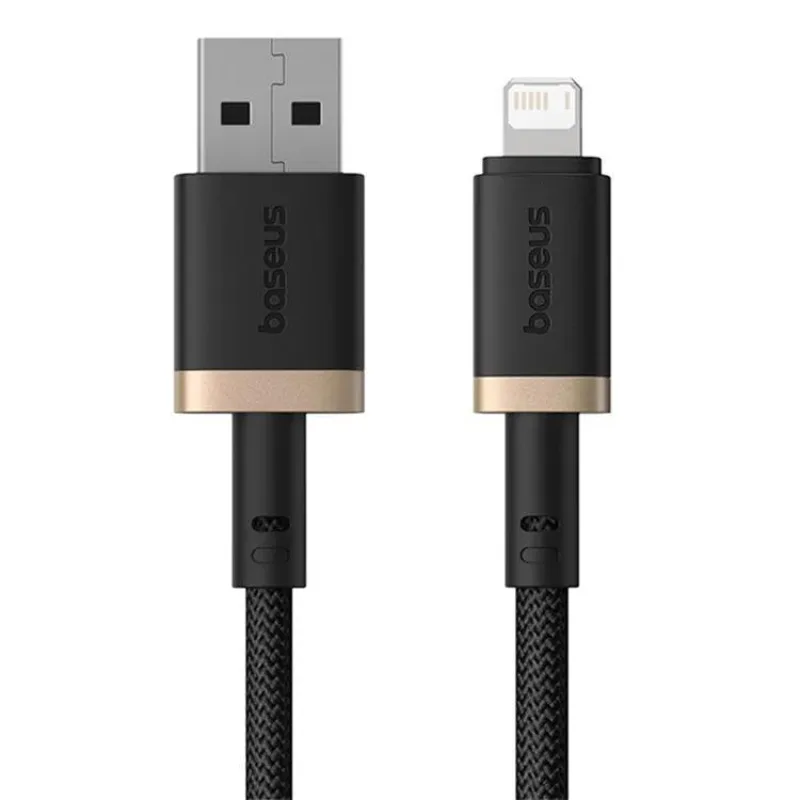 NONAME Baseus Rychlonabíjecí kabel Dura USB/Lightning 1m 2.4A černo zlatý 6932172669850