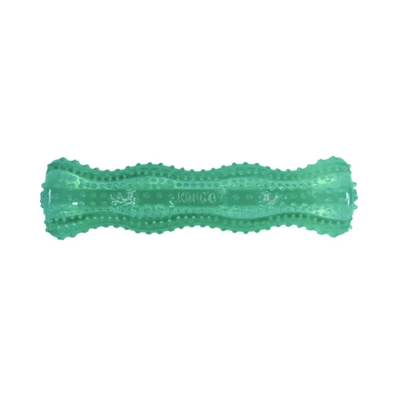 Hračka Kong Dog Squeezz Dental Tyč, plniaca, modro-zelená M