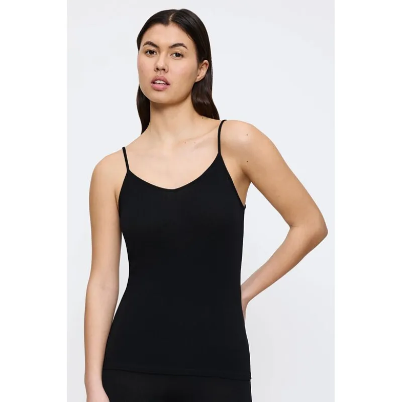 Dámsky vlnené tielko Triumph Beauty Layers Spaghetti Top Wool čierne S