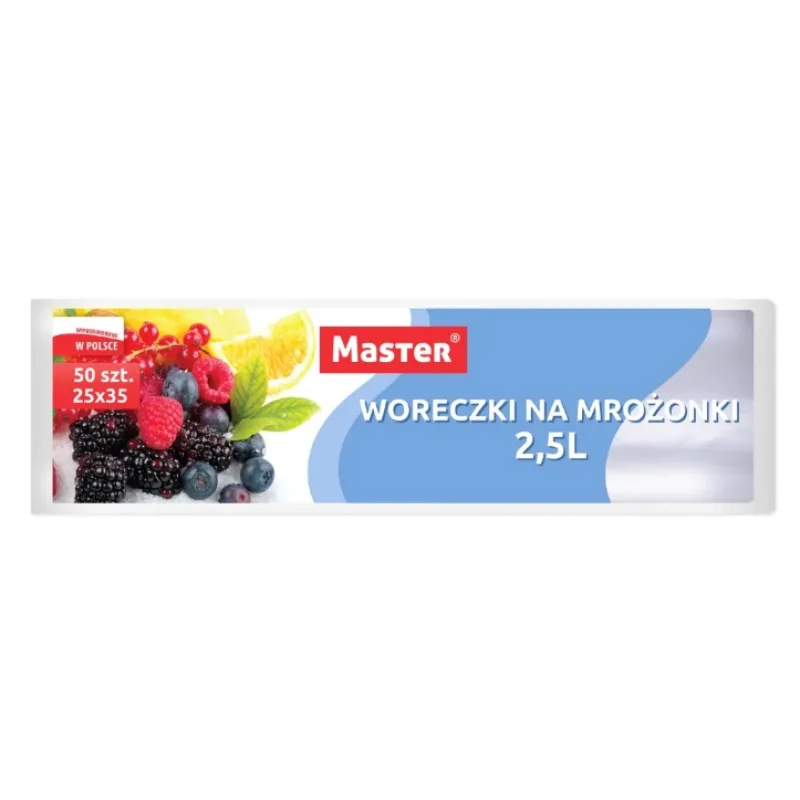 Vrecká na mrazené potraviny Master 2,5 l - 25x35 cm - 50 ks
