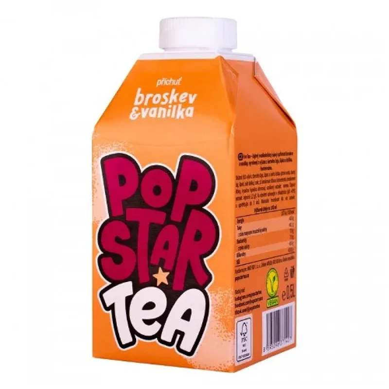 POPSTAR by Calin POPSTAR Tea broskyňa & vanilka 0,5l by Calin