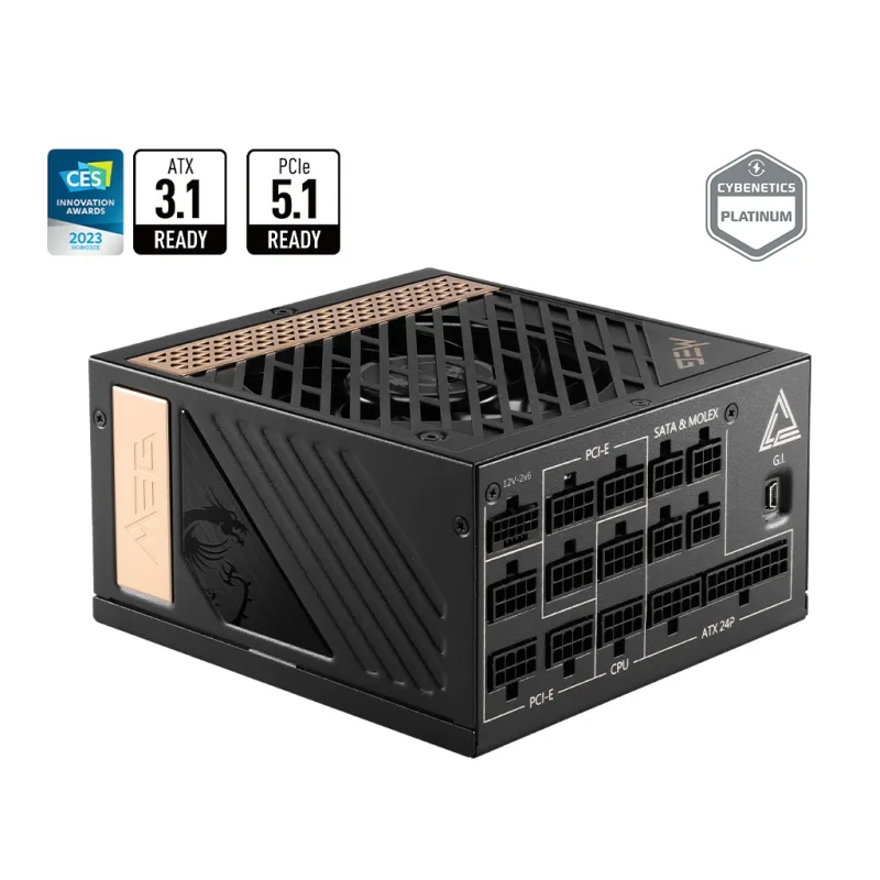 MSI zdroj MEG Ai1300P PCIE5 1300W 80PLUS PLATINUM 306-7ZP4A11-CE0