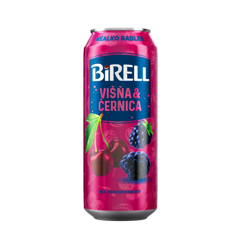 Birell Radler nealkoholický višňa & černica 500 ml
