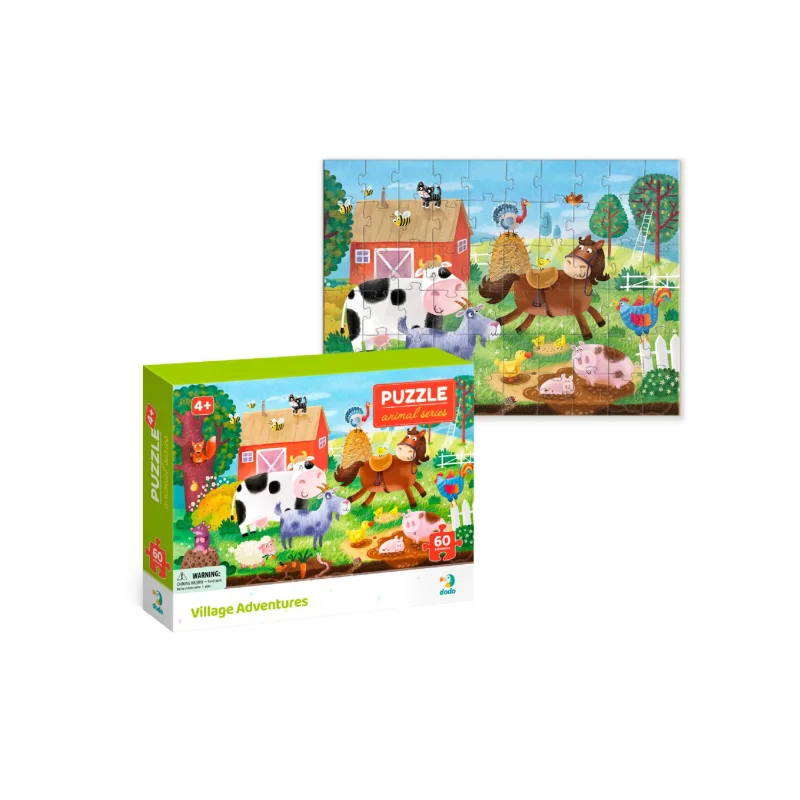 DODO Puzzle Farma 32x23cm 60 dielikov v krabičke 24x18x4cm