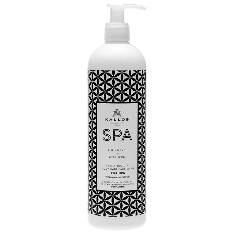 KALLOS SPA For Men Hydrating 3v1 Wash Gel 500ml - sprchový gél pre mužov