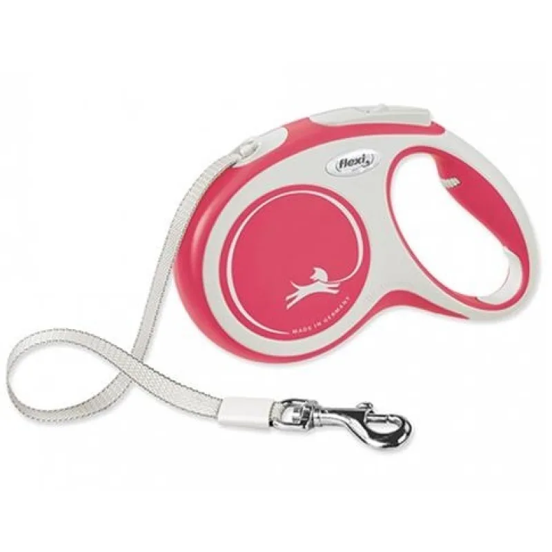 Vodítko Flexi New Comfort M páska 5 m (do 25 kg) červená