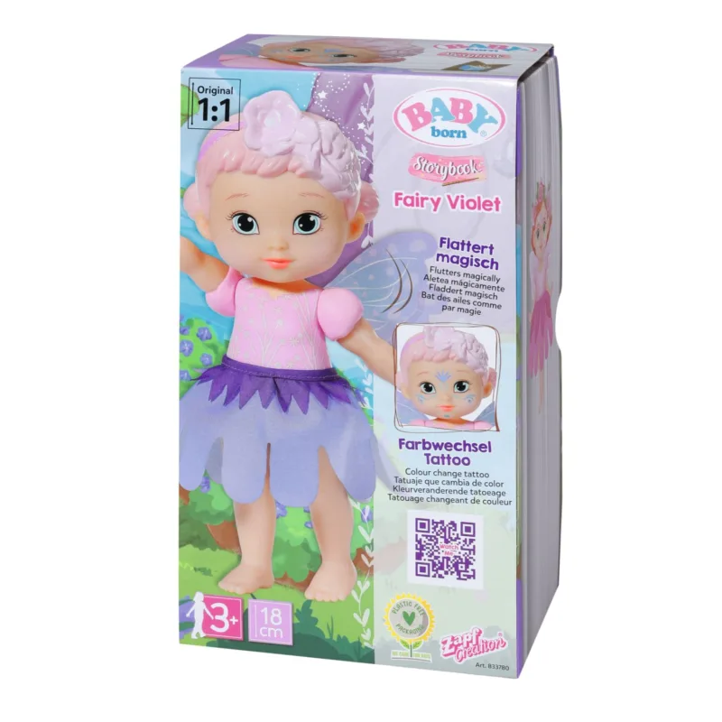 Zapf BABY born Storybook Fialová víla, 18 cm