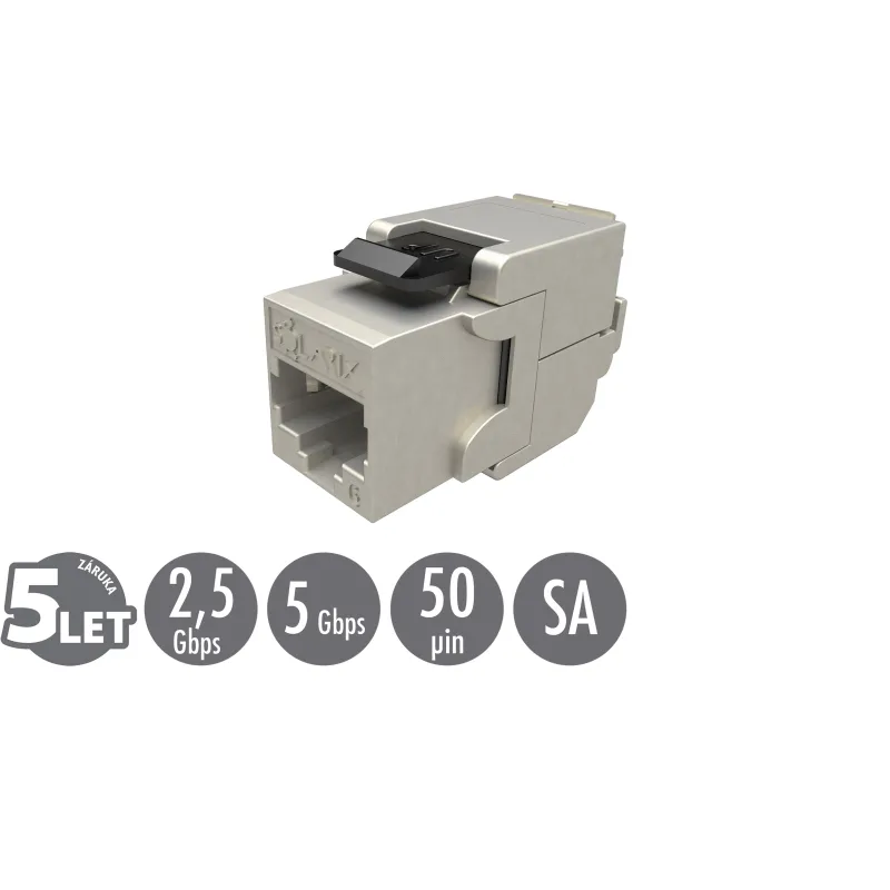 Samořezný keystone Solarix CAT6 STP SXKJ-6-STP-BK-SA 25286802