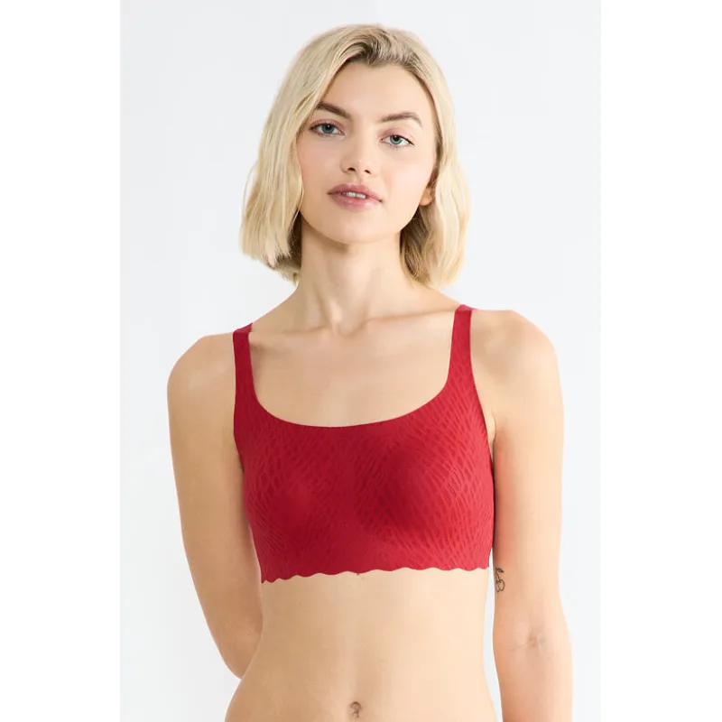 Podprsenka Sloggi ZERO FEEL BLISS Festive top červená S