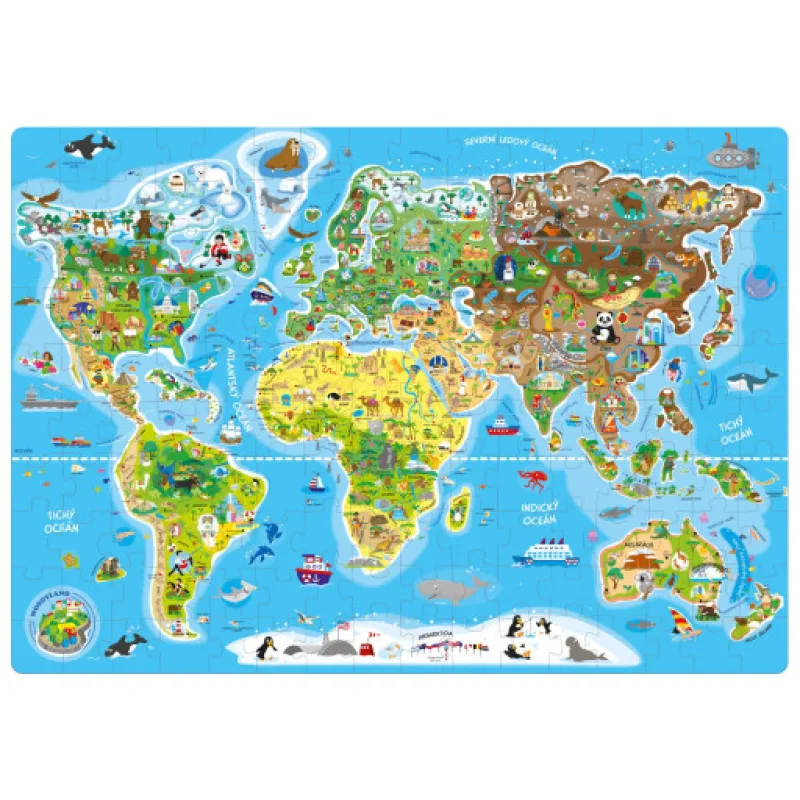 Popular Puzzle, Mapa světa, 160 ks, CZ
