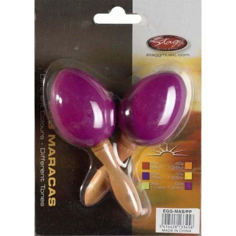 Maracas vajíčka pár (purpurová) Stagg EGG-MA S/PP