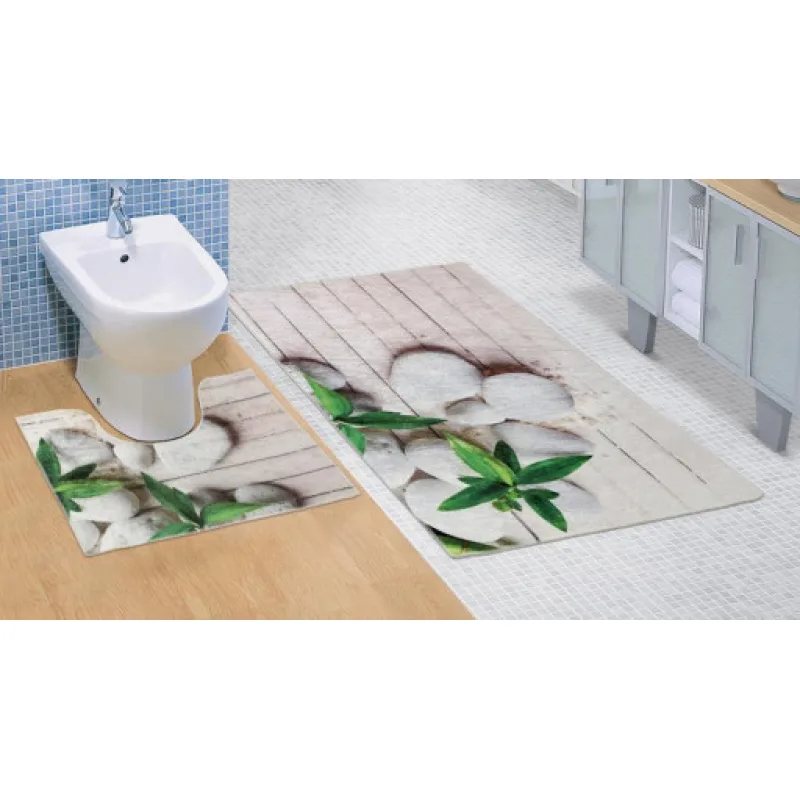 Bellatex koupelnová předložka 3D tisk sada - Jadran, 60x100, 60x50cm