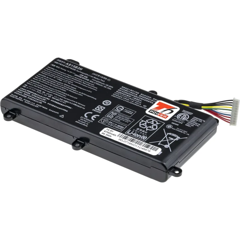 Baterie T6 Power pro Acer Predator 15 G9-591, G9-592, 17 G9-791, G9-792, 6000mAh, 88Wh, 8cell NBAC0093