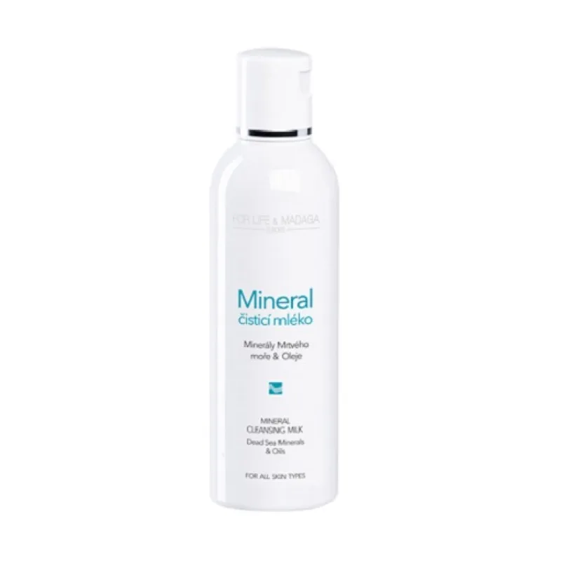 For Life & Madaga Mineral čistící mléko pro všechny typy pleti 200 ml