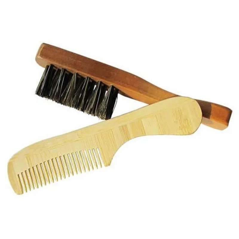 DUKO-EXIM DUKO Beard SET BAM-68 + WC-11 bambusový hrebienok + drevený kefka na fúzy