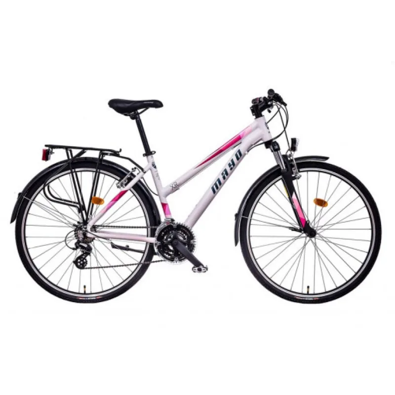 Mayo XR Basic Trek Flat dámské trekové kolo, bílo-růžová