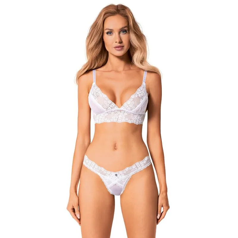 Set podprsenky a táng Heavenlly biele XL/XXL