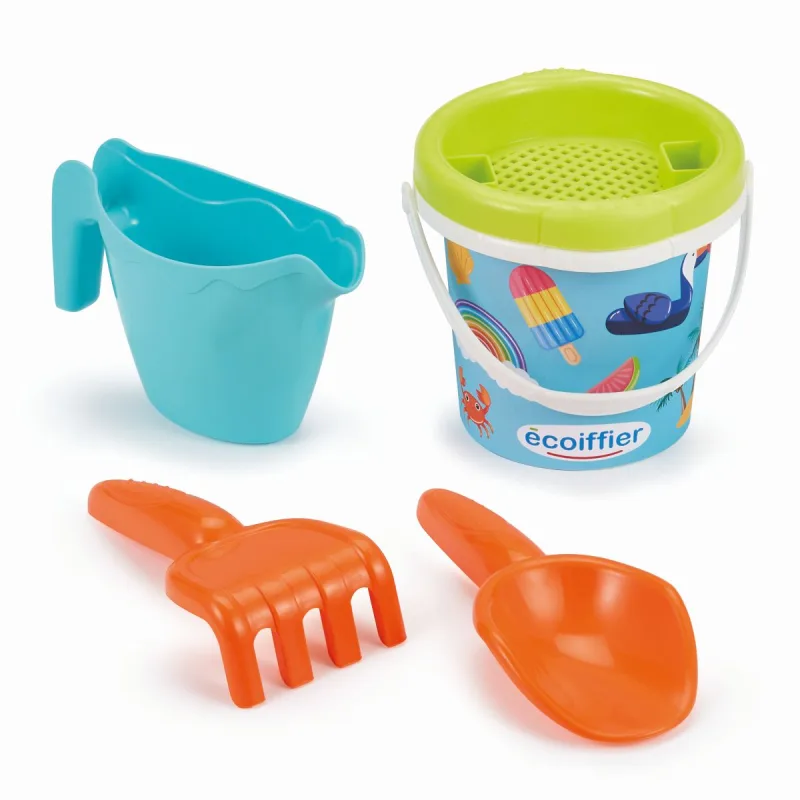 Ecoiffier Holidays vedro s čajníkom a príslušenstvom, 12 cm