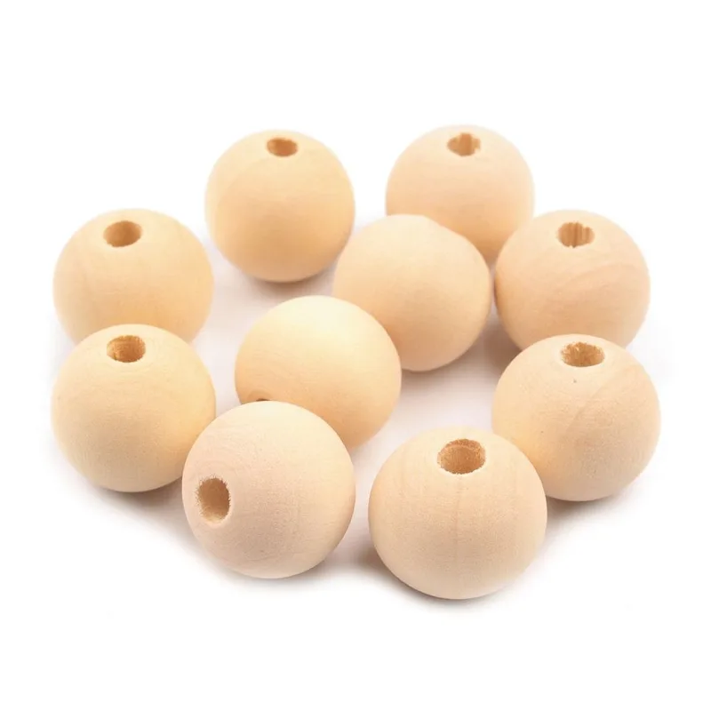 Drevená korálka Ø20 mm - natural VÝHODNÉ BALENIE 50 ks