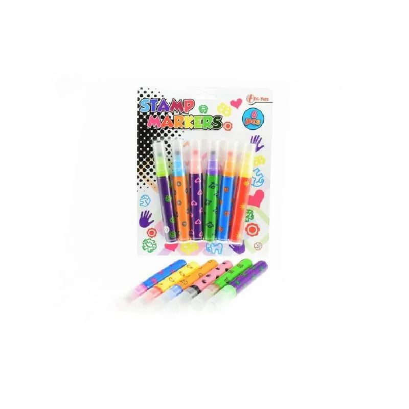 teddies Pečiatka/Fix 14cm 6ks asst 2 druhy na karte