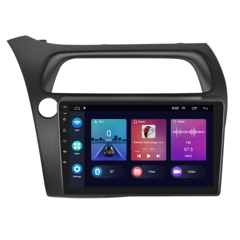 Podofo 2DIN autorádio PEV16 Android, Honda Civic 8G B422