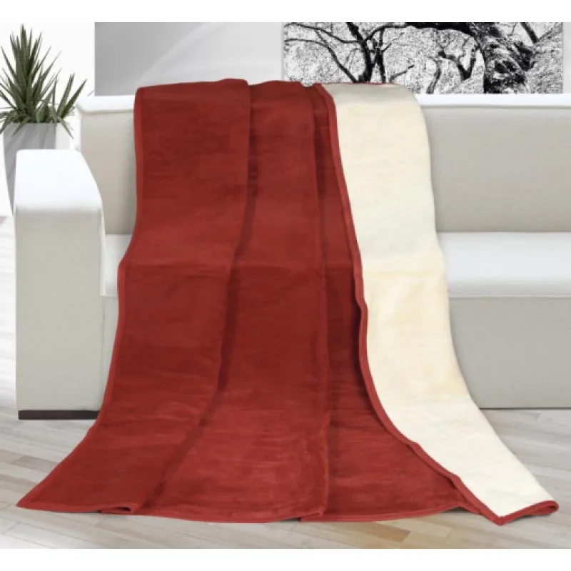 Bellatex Přikrývka KIRA PLUS Terra a světle béžová - 150x200 cm