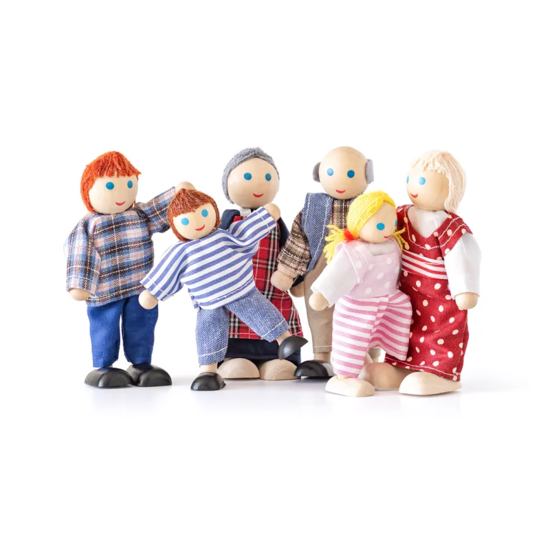 WOODY Bábiky do domčeka - 6ks